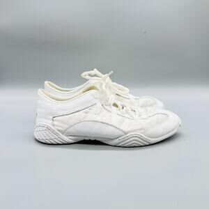 Nfinity Shoes Womens 8 White Leather Evolution Cheerleading Sneakers Lightweight